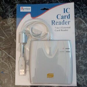 Syntax‎ 7-in-1 USB External Flash Memory/IC Card Reader Beige New in Box